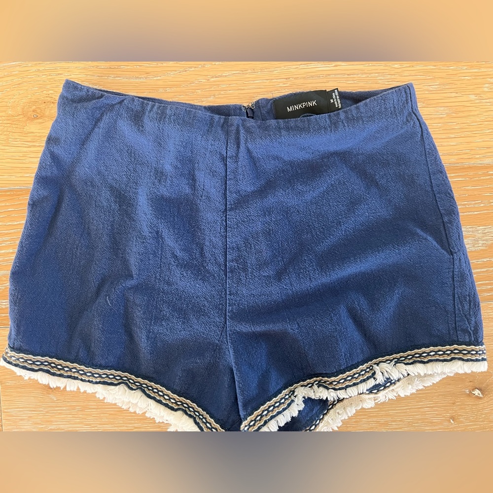 MINKPINK Navy Festival Shorts
